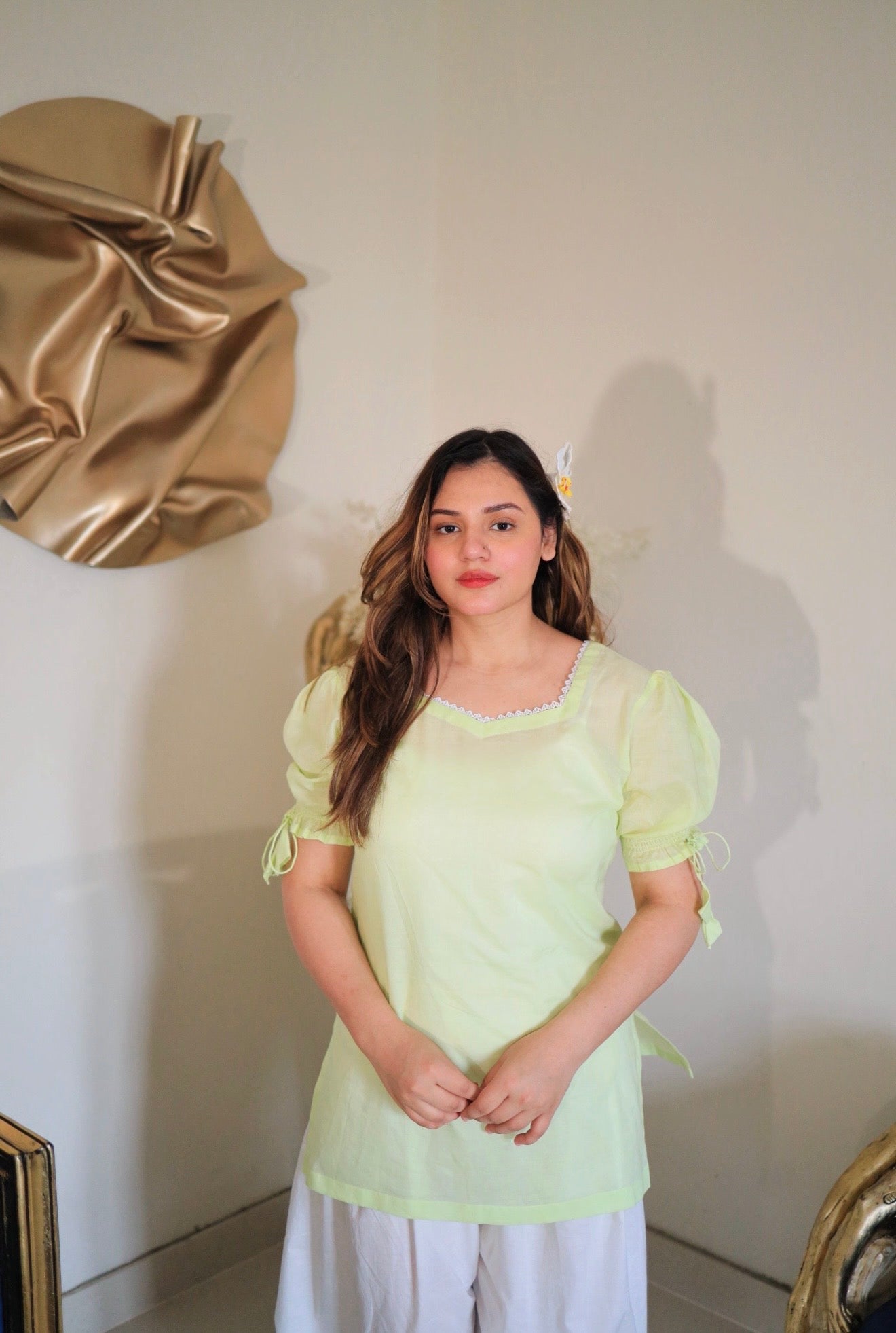 Lime green shirt